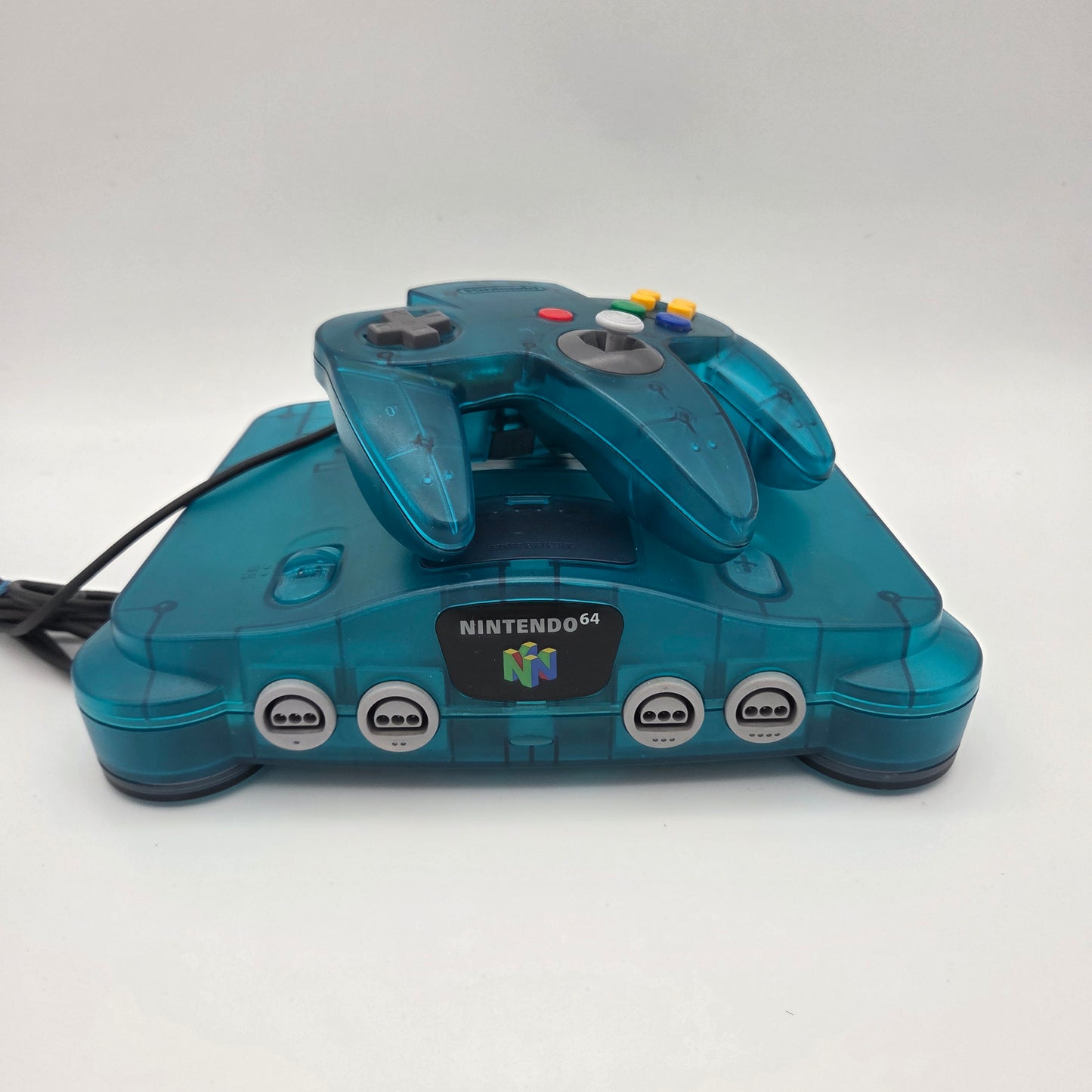 Nintendo 64 CLEAR BLUE - konsol med controller & kabler