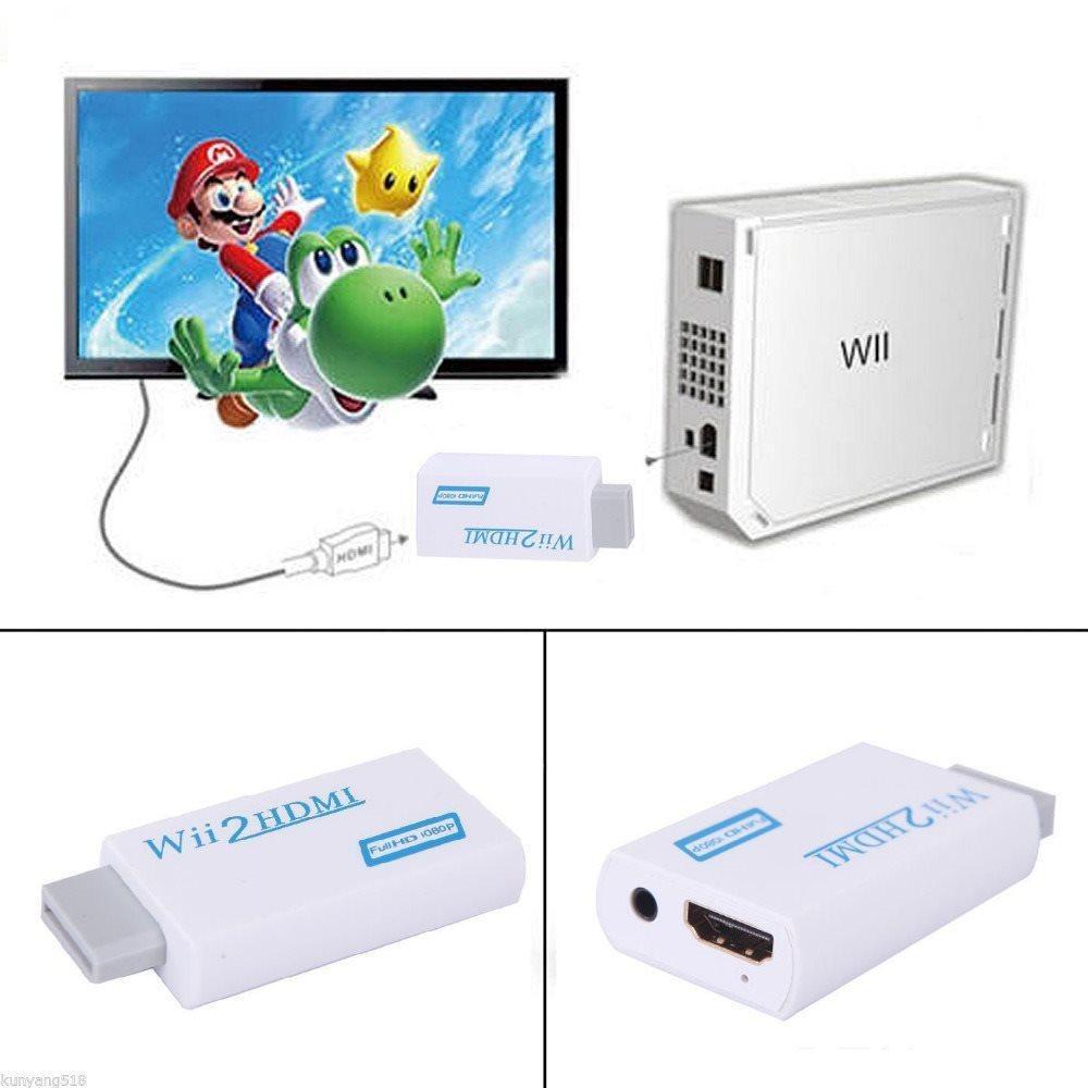 Nintendo Wii til HDMI-adapter - fuld HD 1080p Hvid