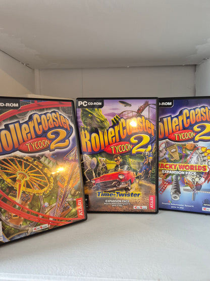 Rollercoaster Tycoon 2 Deluxe Edition 3 Game Boxset PC BIG BOX