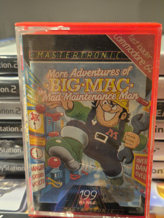 More Adventures of BIG MAC the Mad Maintenance Man Cassette (Commodore 64)