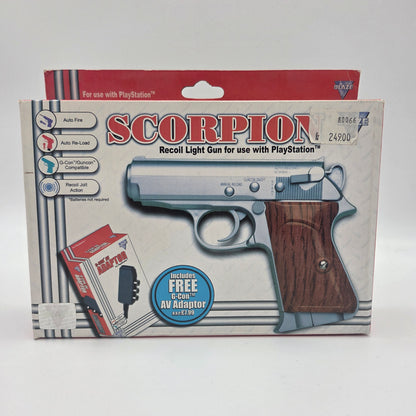 Scorpion Recoil Light Gun til PlayStation (inkl. G-Con AV-adapter)