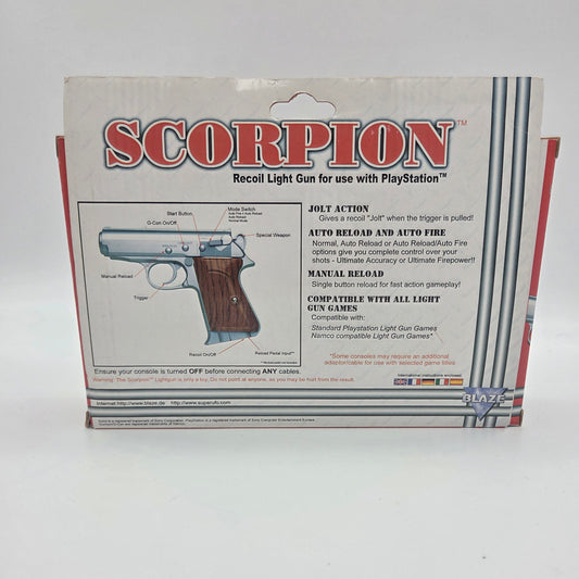 Scorpion Recoil Light Gun til PlayStation (inkl. G-Con AV-adapter)