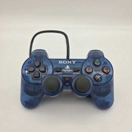 Sony PlayStation 1 DualShock Controller – Transparent Blå