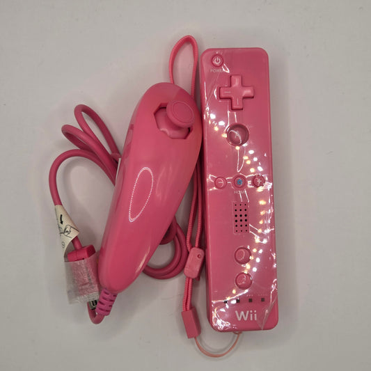 Nintendo Wii Controller + Nunchuk – Pink