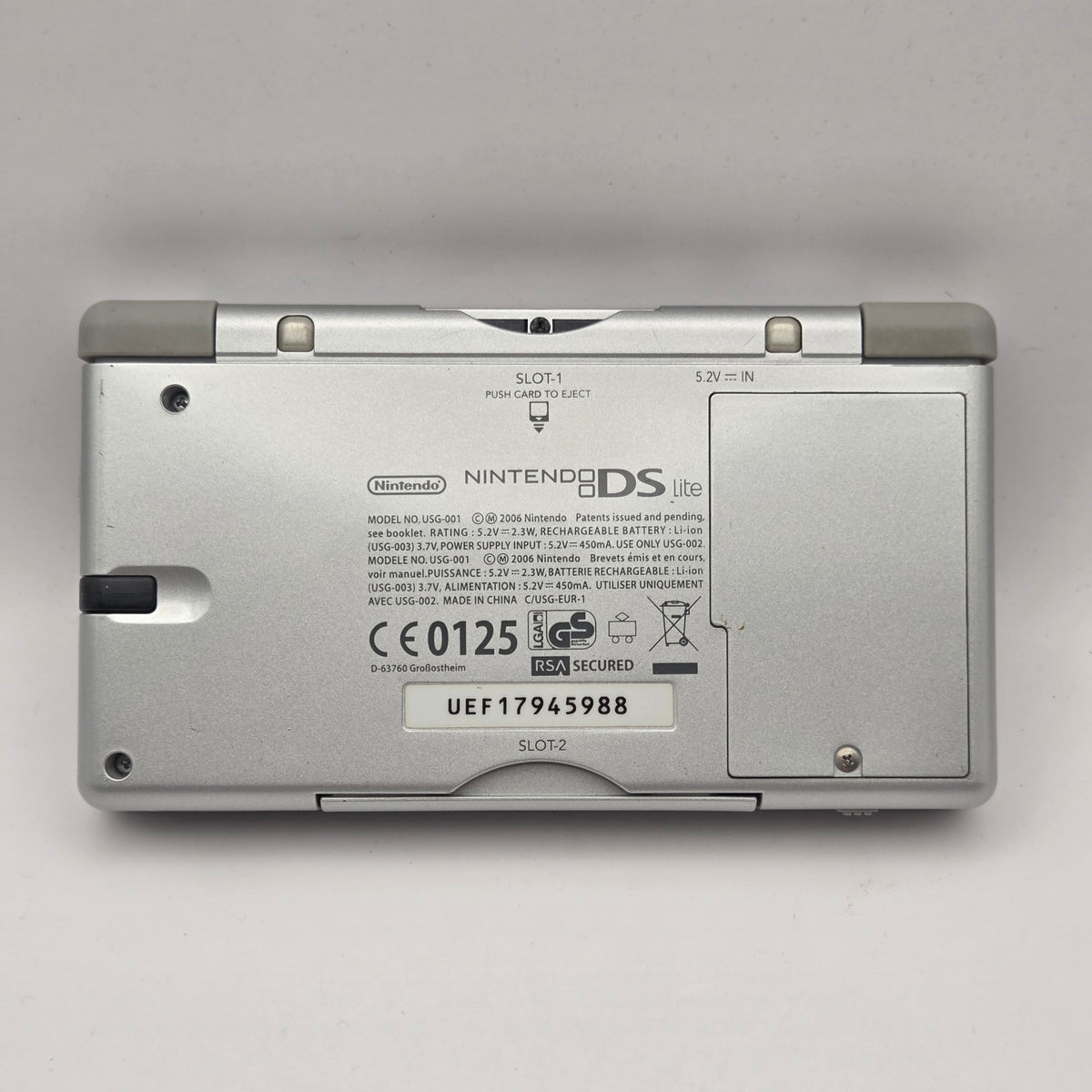 Nintendo DS Lite – Sølv